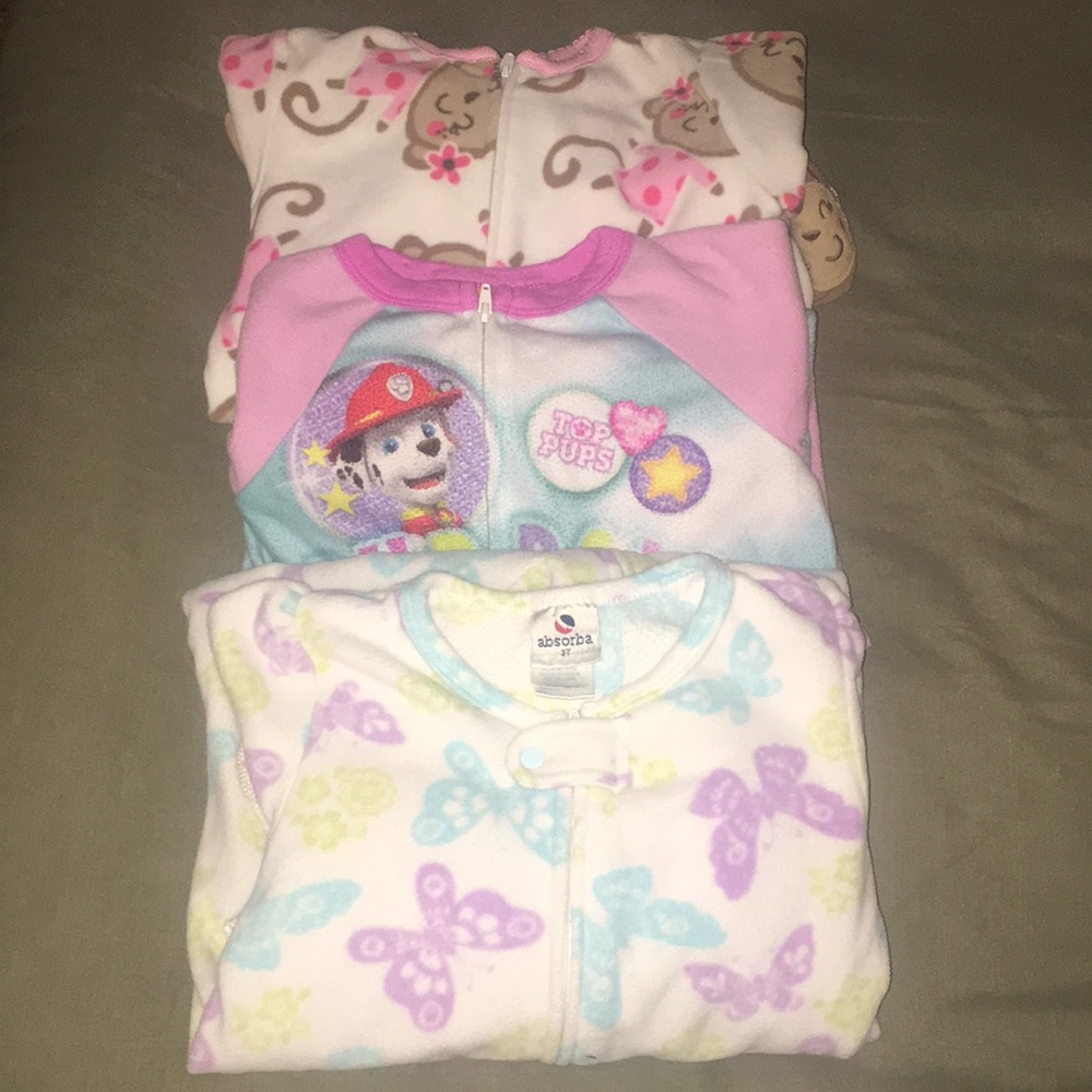 Toddler Girls pajamas 3 sets size 3T